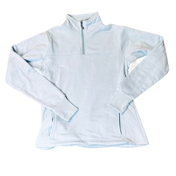 Laundry by Shelli Segal Women's Light Blue Quarter-zip Pullover Sweater - Picture 1 of 8